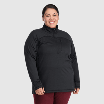 Investigación Al Aire Libre Para Mujer Vigor Half Zip-Plus Negro