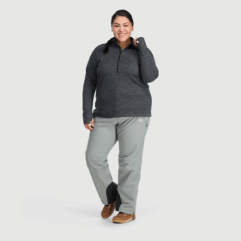 Outdoor Research Mujer Alpine Onset Merino 150 Half Zip-plus Carbón Jaspeado