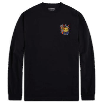 Camiseta De Manga Larga Con Gráfico De La Serie De Artistas De Investigación Al Aire Libre Negra