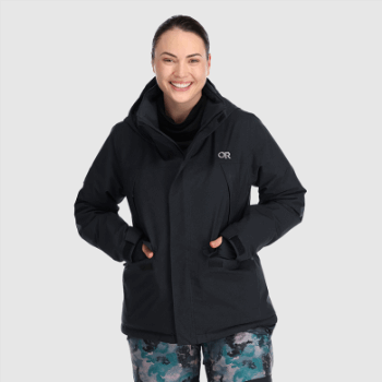 Chaqueta De Snowcrew Para Mujer De Investigación Al Aire Libre-plus Negro