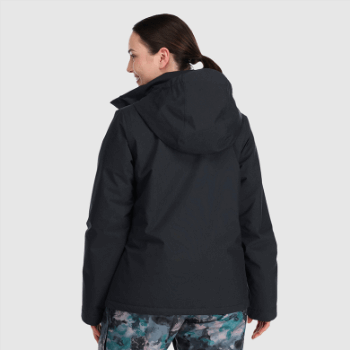 Chaqueta De Snowcrew Para Mujer De Investigación Al Aire Libre-plus Negro