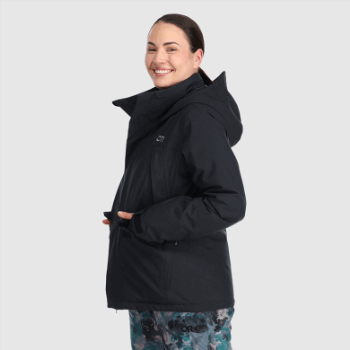 Chaqueta De Snowcrew Para Mujer De Investigación Al Aire Libre-plus Negro