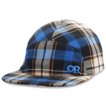 Gorra De Franela De Retroalimentación De Investigación Al Aire Libre A Cuadros Azul Clásico