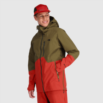Chaqueta De Investigación Al Aire Libre Para Hombre Hemisferios Ii Gore-tex® Loden/cranberry