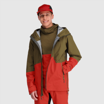 Chaqueta De Investigación Al Aire Libre Para Hombre Hemisferios Ii Gore-tex® Loden/cranberry