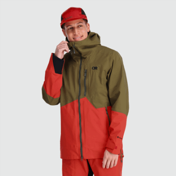 Chaqueta De Investigación Al Aire Libre Para Hombre Hemisferios Ii Gore-tex® Loden/cranberry
