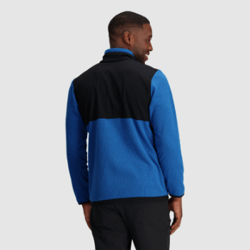 Outdoor Research Jersey De Mezcla De Senderos Para Hombre Con Un Cuarto De Cremallera Azul Clásico