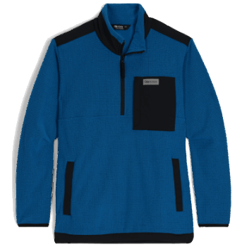 Outdoor Research Jersey De Mezcla De Senderos Para Hombre Con Un Cuarto De Cremallera Azul Clásico