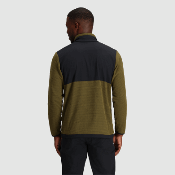Outdoor Research Jersey Con Cremallera De Un Cuarto De Mezcla De Senderos Para Hombre Loden