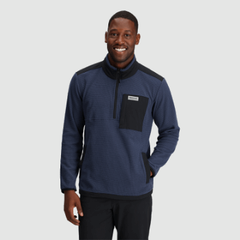 Outdoor Research Jersey Con Cremallera De Un Cuarto De Mezcla De Frutos Secos Para Hombre Azul Marino
