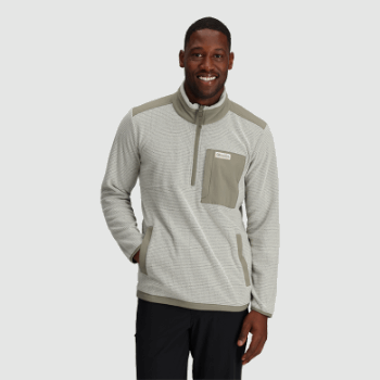 Outdoor Research Jersey De Mezcla De Senderos Para Hombre Con Un Cuarto De Cremallera Arena