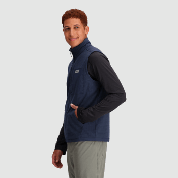 Chaleco De Mezcla De Senderos Para Hombres De Investigación Al Aire Libre Azul Marino