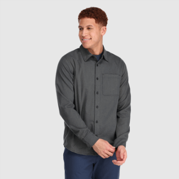 Camisa De Franela Kulshan Para Hombre De Investigación Al Aire Libre Peltre