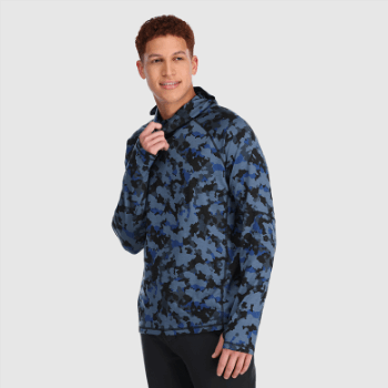 Outdoor Research Alpine Onset Merino 150 Sudadera Con Capucha Para Hombre Camo Azul Marino