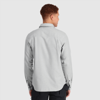 Camisa De Franela De Comentarios Para Hombres De Investigación Al Aire Libre Peltre Claro Claro