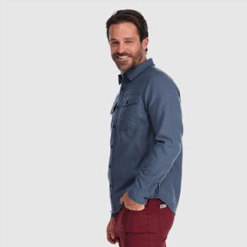 Camisa De Franela De Comentarios Para Hombres De Investigación Al Aire Libre Nimbus Claro