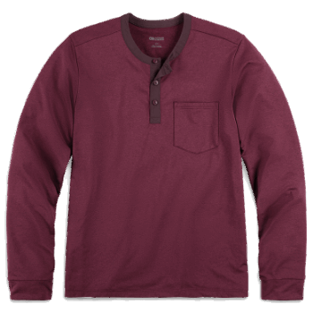 Outdoor Research Barítono Para Hombre Manga Larga Henley Kalamata Heather