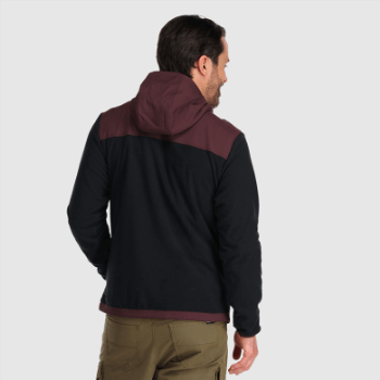 Outdoor Research Sudadera Con Capucha De Mezcla De Senderos Para Hombre, Negro/alce