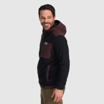 Outdoor Research Sudadera Con Capucha De Mezcla De Senderos Para Hombre, Negro/alce