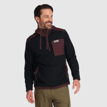 Outdoor Research Sudadera Con Capucha De Mezcla De Senderos Para Hombre, Negro/alce