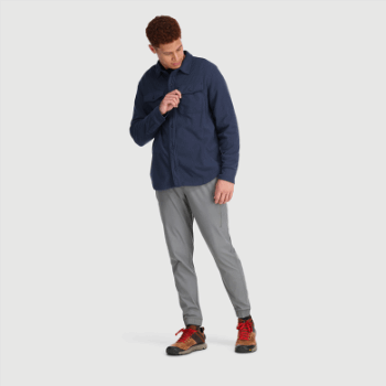 Chaqueta De Camisa De Mezcla De Senderos Para Hombres De Investigación Al Aire Libre Azul Marino