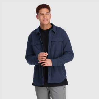 Chaqueta De Camisa De Mezcla De Senderos Para Hombres De Investigación Al Aire Libre Azul Marino