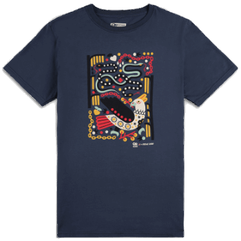 Camiseta Gráfica De La Serie De Artistas De Investigación Al Aire Libre Azul Marino