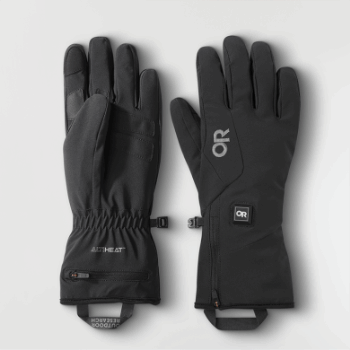 Guantes Softshell Calefactables Sureshot Para Hombre De Investigación Al Aire Libre, Negros