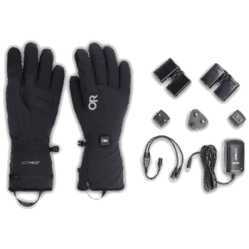 Guantes Softshell Calefactables Sureshot Para Hombre De Investigación Al Aire Libre, Negros